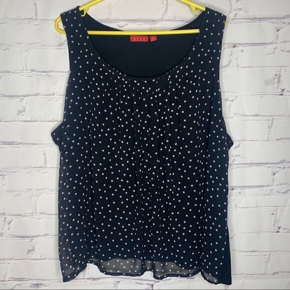 Elle size 3X polka dot tank top - Picture 1 of 4
